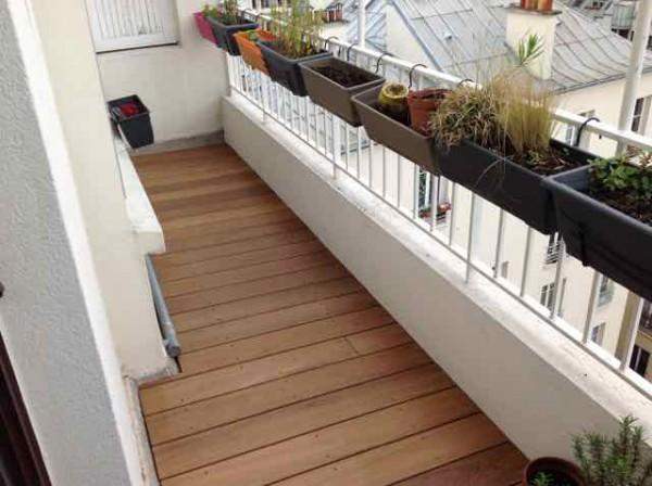 Aménagement de balcons en bois Paris